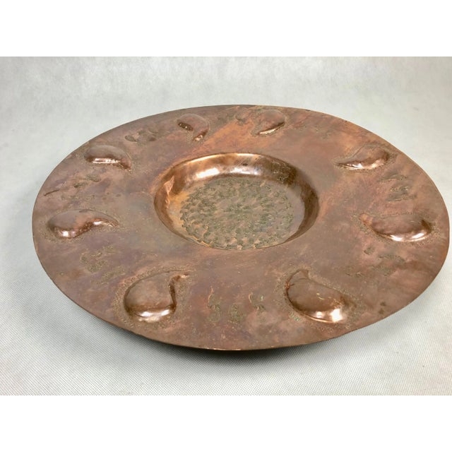 Large Vintage Syria Arabic Copper Tray, 1960s For Sale - Image 9 of 10