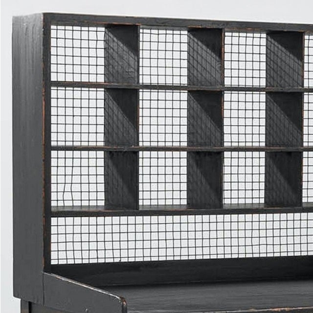 An very unusual, circa 1920's France, ebonized desk for one or two people. It has 2 drawers per side, one large and one...