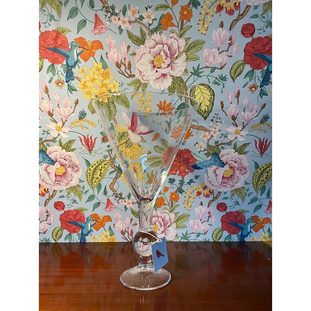 Contemporary Mid 20th Century Etched Fairy Vase For Sale - Image 3 of 7