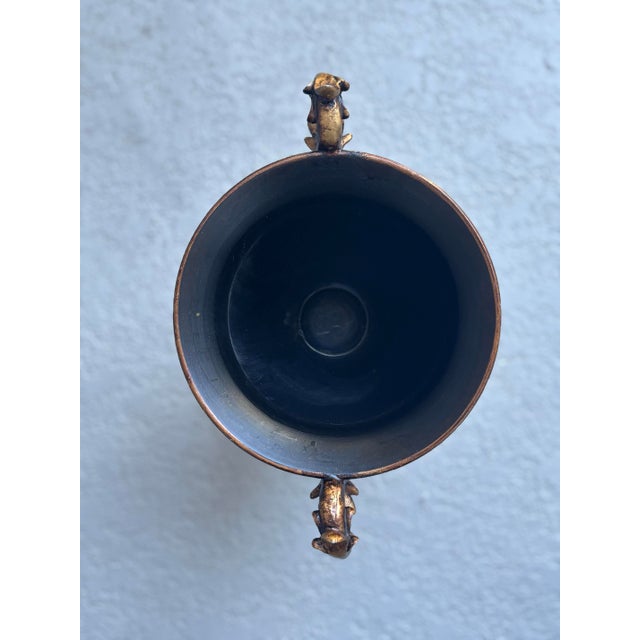 2000 - 2009 Tall Scarlet Red Vintage Decorative Urn For Sale - Image 5 of 11