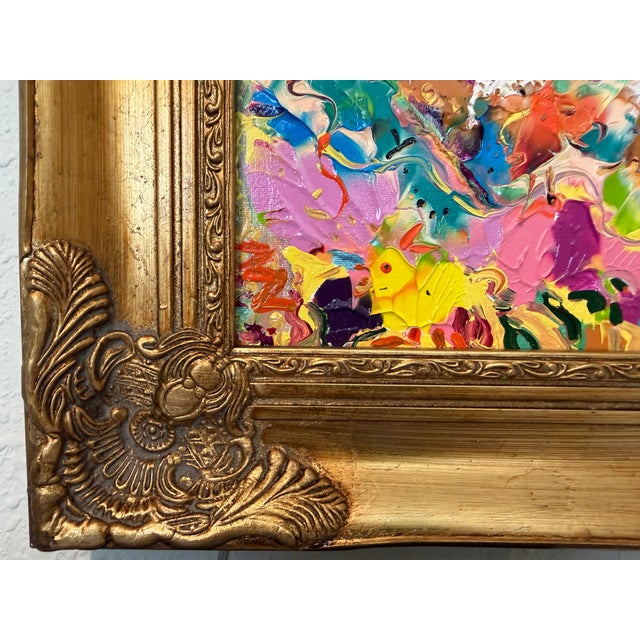 Serg Graff "Yellow Chick" Abstract Painting Acrylic on Canvas Framed Art, Coa For Sale - Image 4 of 10