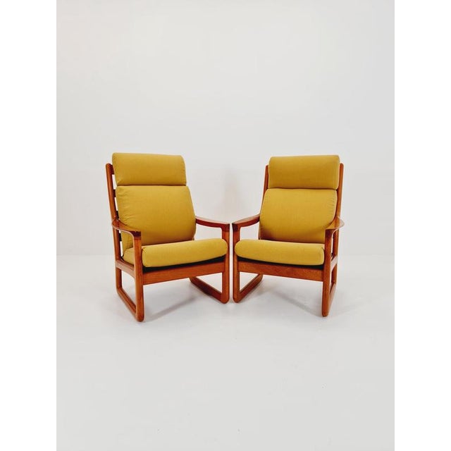 Yellow Mid-Century Modern Teak Easy Lounge Chair by Johannes Andersen for Silkeborg, 1960s For Sale - Image 8 of 11