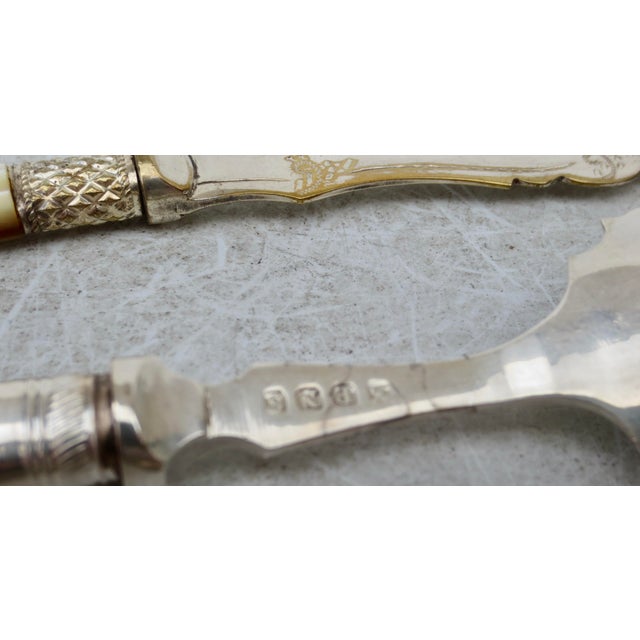 Late 19th Century Late 19th CenturySilver-Plate Mother of Pearl Dinnerware - Set of 3 For Sale - Image 5 of 6
