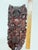 Folk Art Vintage Indonesian Hand-Carved Horned Guardian Wall Mask With Inset Eyes For Sale - Image 3 of 12