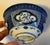Antique 18th century Edo Period Japanese blue & white porcelain small footed bowl. Decorated with alternating panels of...