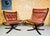 Vintage Leather Lowback and Highback Falcon Chairs by Sigurd Resell, Set of 2 For Sale - Image 12 of 12