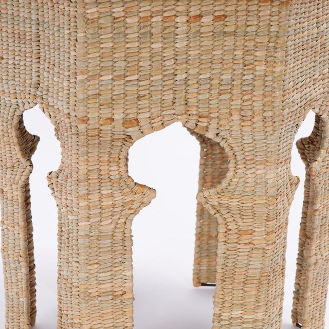 Moorish Style Woven Reed Stand or Table For Sale In West Palm - Image 6 of 9