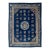 Antique Chinese Wool Rug – Blue Field, Floral Medallion, Early 20th Century For Sale
