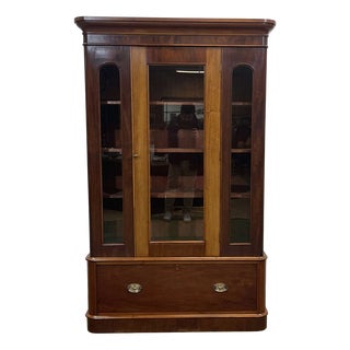 19th Century English Mahogany Bookcase For Sale