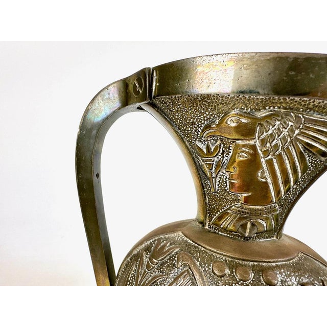 Egiptian Scenes Galvanized Metal Vases, 1900s, Set of 2 For Sale - Image 13 of 15