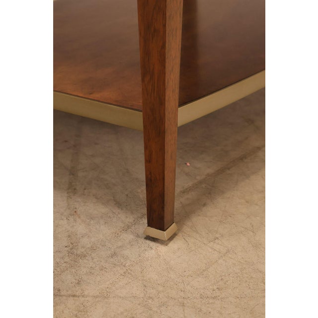 Johnathan Charles 'Barcelona' Marble Top Walnut Nightstand For Sale - Image 14 of 18
