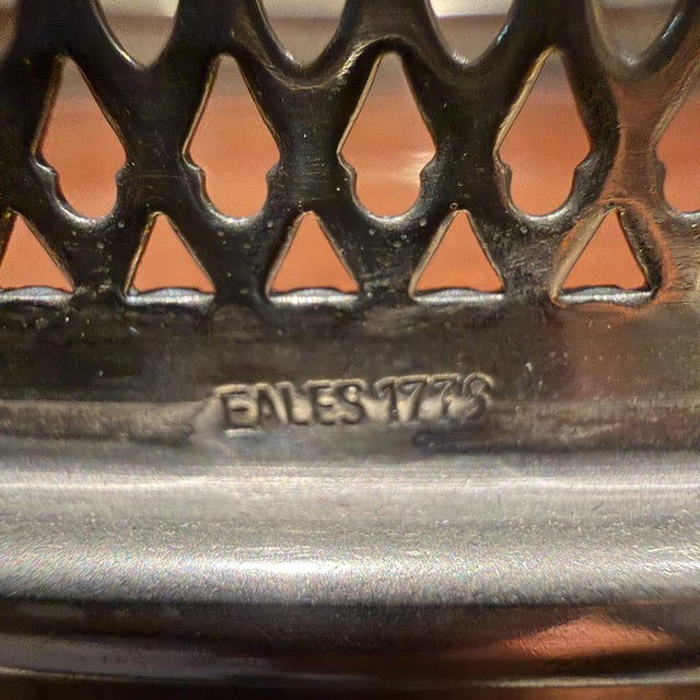 Silver Mid-Century Modern Round Serving Butler's Tray Eales of Sheffield For Sale - Image 8 of 9