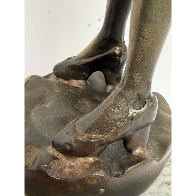 Bronze After Bruno Zach “The Riding Crop” Art Deco Patinated Bronze Sculpture on Marble For Sale - Image 8 of 12