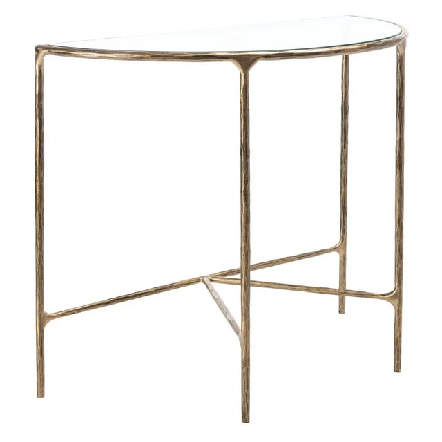 Jessa Metal Console Table Brass Chairish