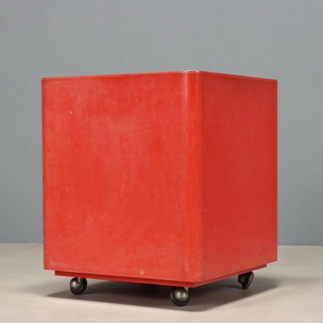 Plastic Vintage Valletto Quadro Rosso Cabinet by Valenti & C., Italy, 1980s For Sale - Image 7 of 10