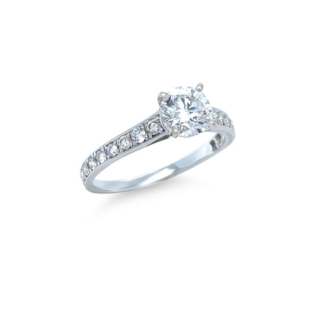 Gia 18ct White Gold Diamond Engagement Ring 1.47ct 2.31g, Size 7.25 For Sale - Image 6 of 8