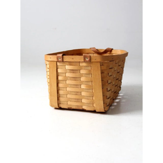 Vintage Peterboro Storage Basket For Sale - Image 6 of 13