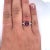 3.50 Carat Oval Cut Rubellite Tourmaline East West Ring with Tsavorite, Diamond,, Size 6.25 For Sale In Miami - Image 6 of 6