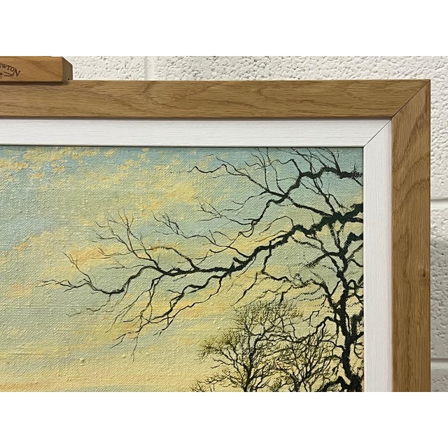 Old Barn Scene of a Farm in the English Countryside by British Landscape Artist 1980 Circa For Sale - Image 4 of 16