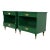 John Widdicomb Mid-Century Modern Hollywood Regency Green Lacquered Nightstands, Newly Refinished For Sale