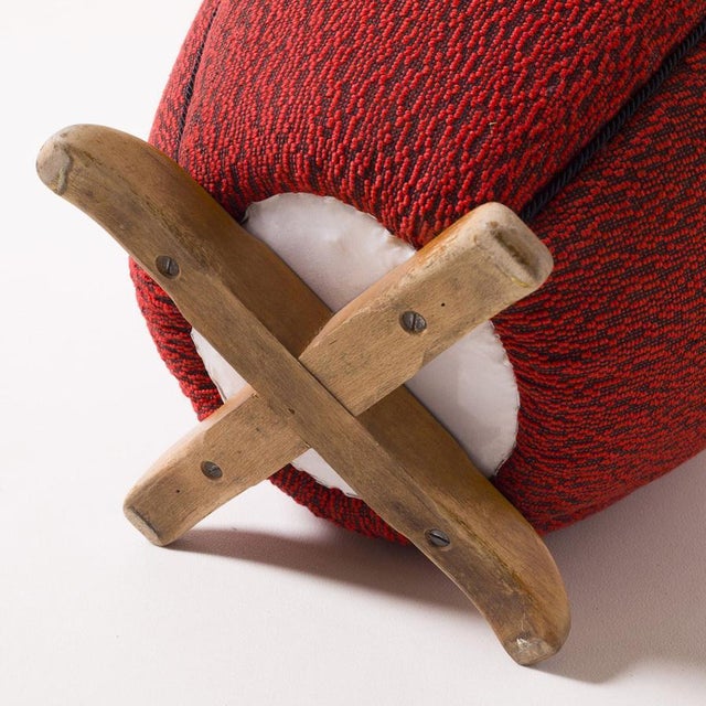 Wood Tulip Ottoman by Jindřich Halabala, 1950s For Sale - Image 7 of 10