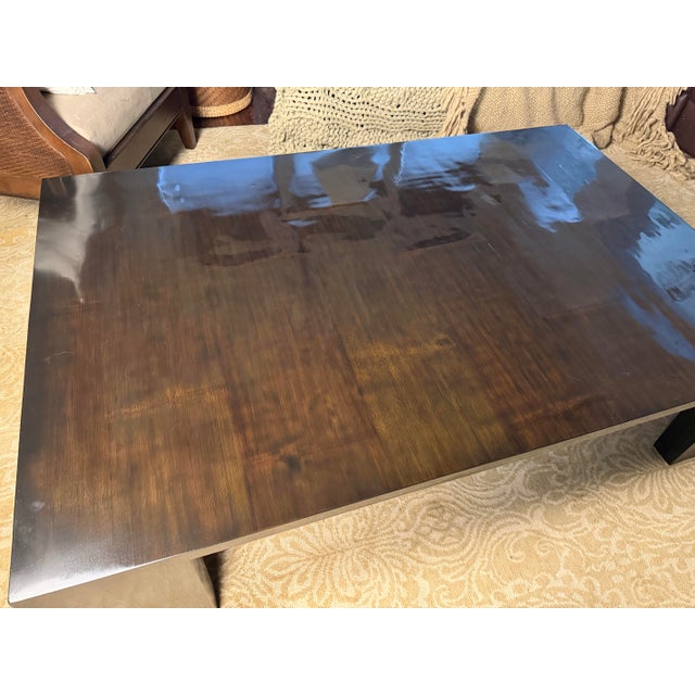 Rh 67”x40” Wyeth Carbonized Split Bamboo Coffee Table For Sale In Dallas - Image 6 of 9