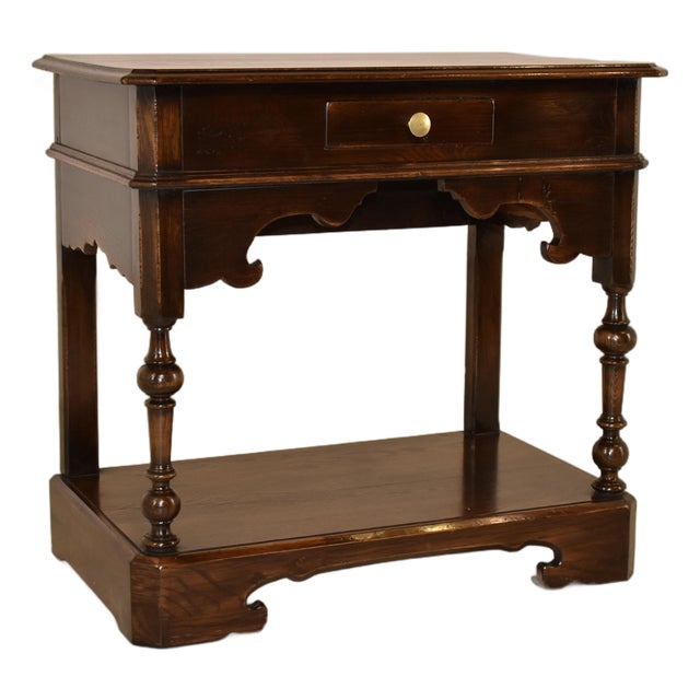 19th Century English Oak Console or Side Table For Sale