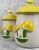Mid-Century Porcelain Yellow Mushroom Kitchen Canisters - a Pair For Sale - Image 6 of 9