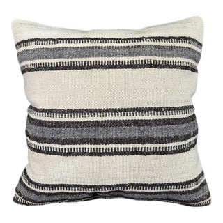 Turkish Hemp Pillow Cushion Natural Beige Gray Pillow Cushion Cover 24"x24" For Sale