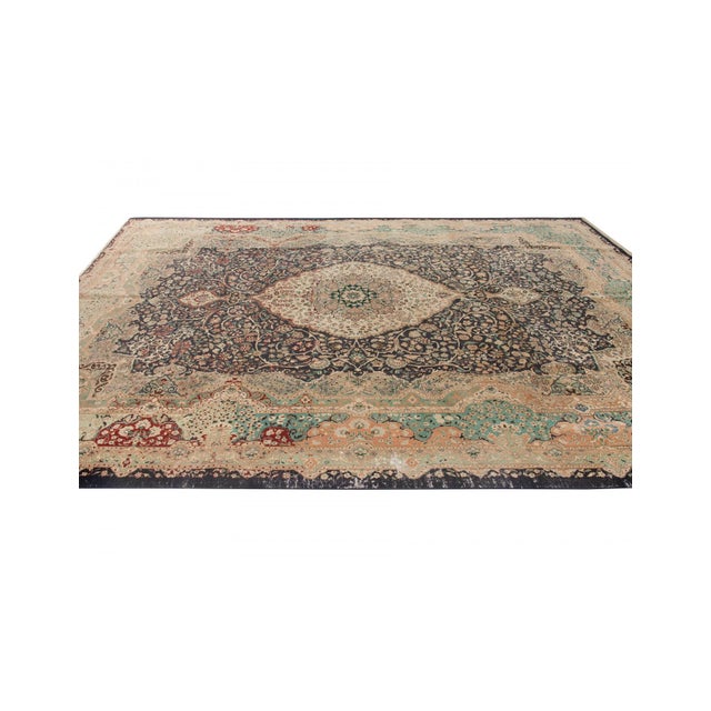 Large Vintage Tabriz Wool Rug - 9`8" X 13`1" For Sale - Image 4 of 6