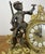 Vintage Style Brass Figurine Mantel Clock For Sale - Image 3 of 13