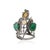 Vintage Neo-Victorian Art Inspired Natural Emerald Opal Tiara Crown Brooch Pendant in Silver For Sale - Image 6 of 13