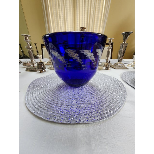 Late 20th Century Handmade Cobalt Glass Bowl Signed by Artist Linda Backus For Sale - Image 9 of 9