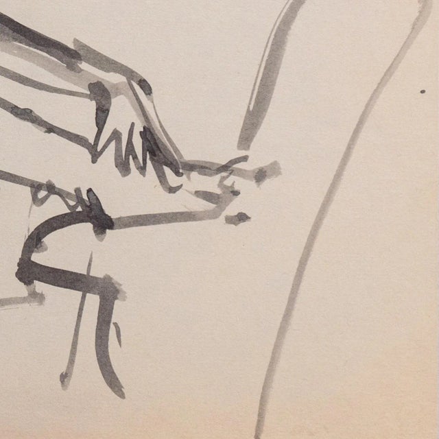 1950s 'Seated Nude' by Victor Di Gesu, Paris, Louvre, Salon D'Automne, Academie Chaumière, Los Angeles County Museum of Art, San Francisco Art Association For Sale - Image 5 of 9