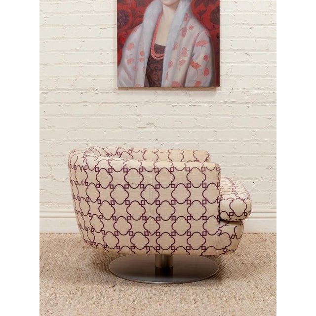 Mid 20th Century Vintage Geometric Club Chair For Sale - Image 5 of 6