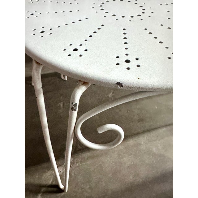 Mid 20th Century Painted Wrought Iron Scrolled Garden Benches, a Pair For Sale - Image 15 of 16