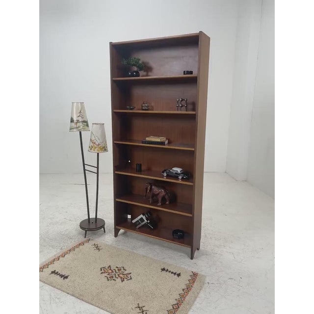 Product details beautiful vintage teak bookcase from the 1960s features • high-quality workmanship • 5 fixed shelves •...