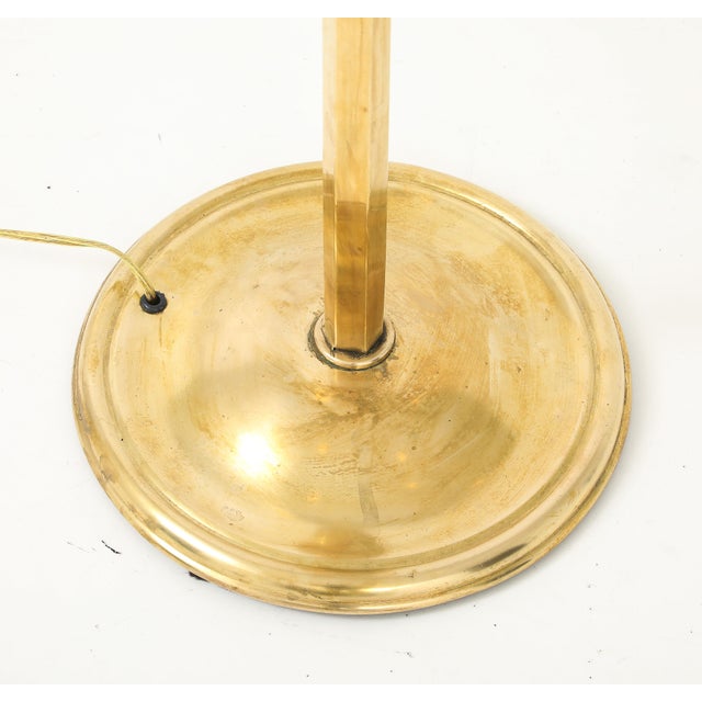 1950s Mid-Century Modern Solid Brass Swing Arm French Floor Lamp For Sale - Image 10 of 12