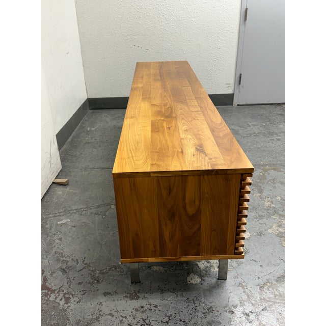 Room & Board Room & Board Coles Media Center, Walnut + Steel Base For Sale - Image 4 of 12