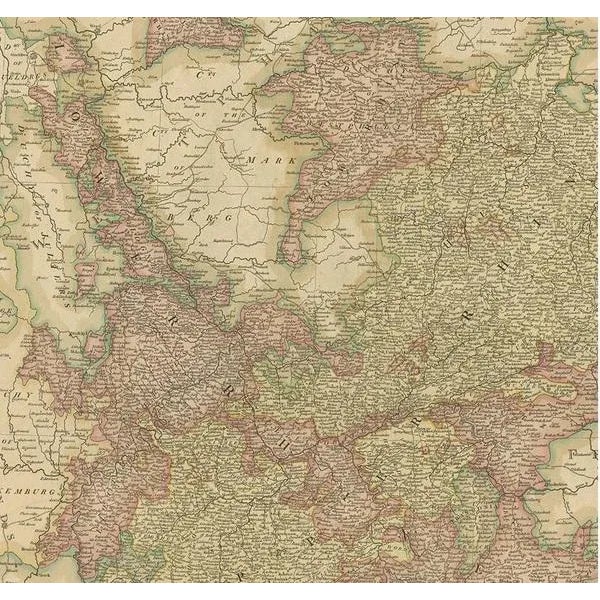 Antique Map of the Upper and Lower Rhine attributed to Cary, 1811 For Sale - Image 3 of 5