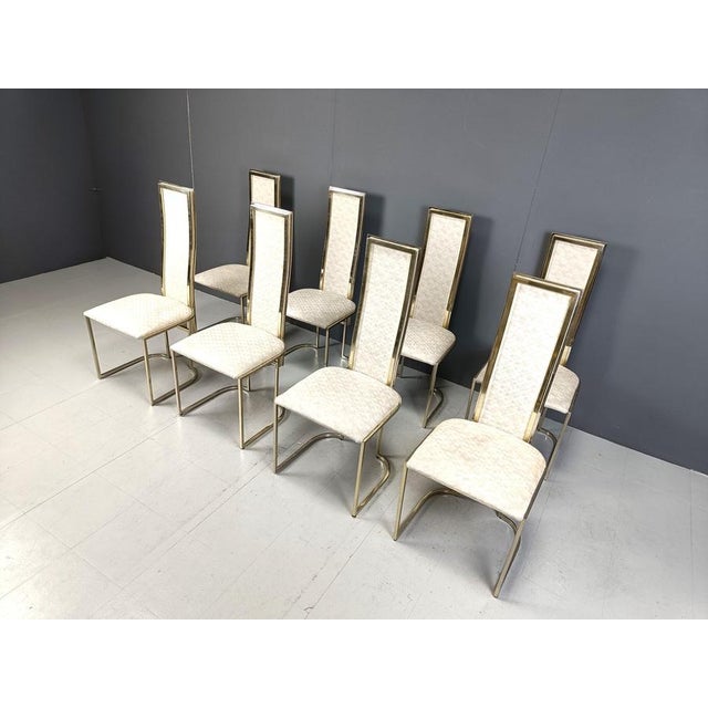 Metal Vintage Dining Chairs attributed to Belgochrom, 1970s, Set of 8 For Sale - Image 7 of 13