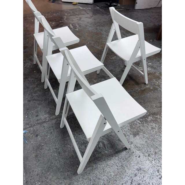 Crate & Barrel Crate & Barrel Spare Folding Chairs, Set of Four For Sale - Image 4 of 12