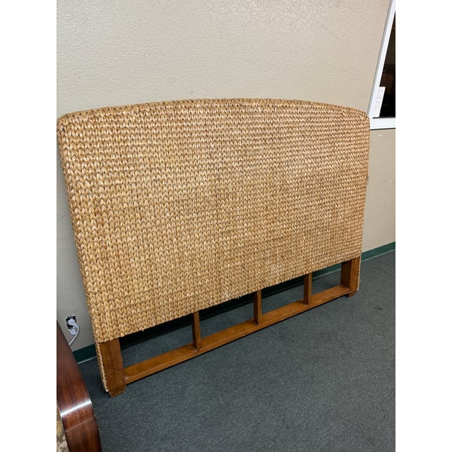 California King Size Pottery Barn Seagrass Headboard Chairish