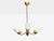 1950s Swedish Modern, Three-Light Pendant Light, Brass, Wood, Glass For Sale In New York - Image 6 of 11