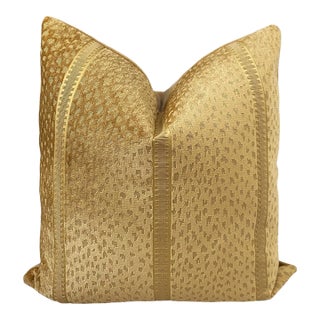 Luxury Gold Antelope Velvet Down Pillow For Sale