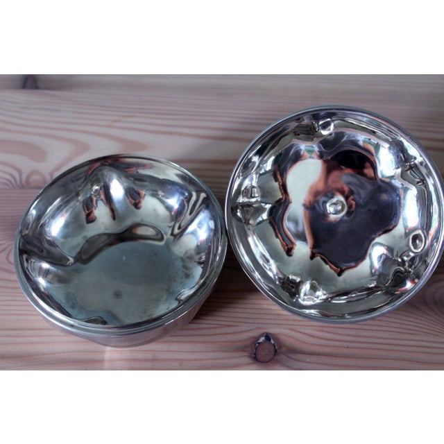 Gold Silver-Plated Metal and Brass Candy Dish, 1970 For Sale - Image 8 of 9