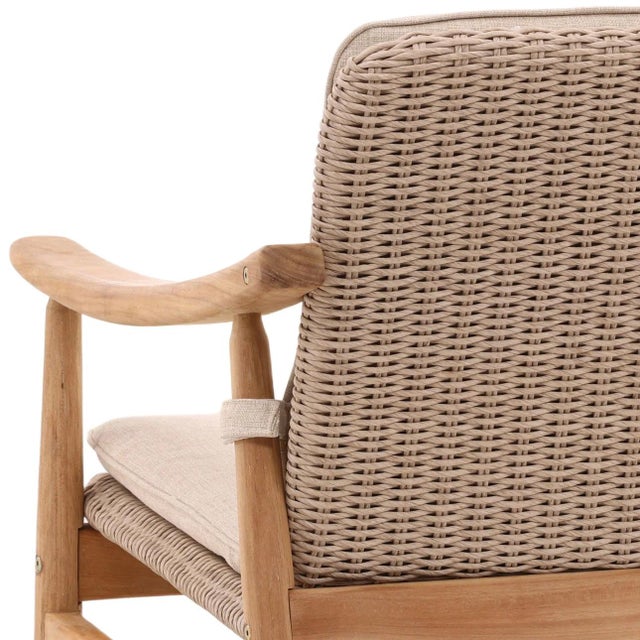 2020s Marcella Teak Frame Outdoor Accent Chair For Sale - Image 5 of 7
