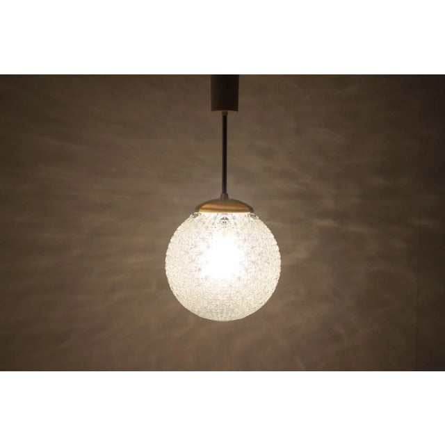1960s Mid-Century Glass Pendant Lamp, 1960s For Sale - Image 5 of 9