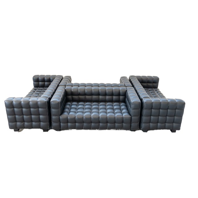 Kubus Sofas by Josef Hoffmann for Wittmann, 1980, Set of 4 For Sale