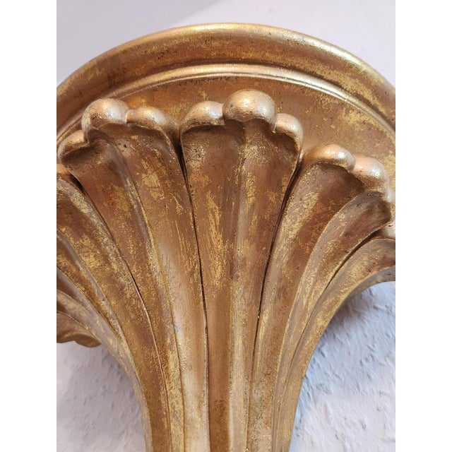 Rococo Gilded Wall Bracket in Resin, 1970s For Sale - Image 3 of 18